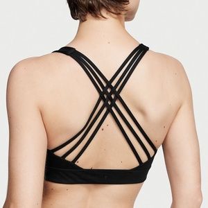 Victoria's Secret Black Essentials Strappy Back Sports Bra